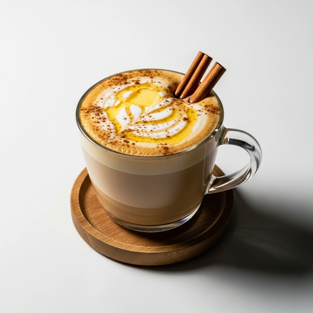 brown butter cinnamon latte from mobile coffee cart