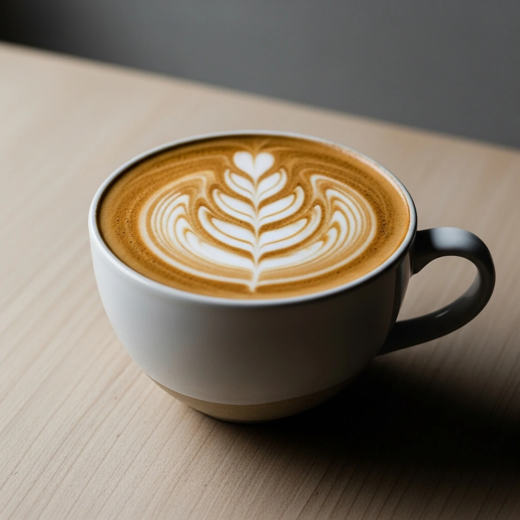 classic latte from mobile coffee cart