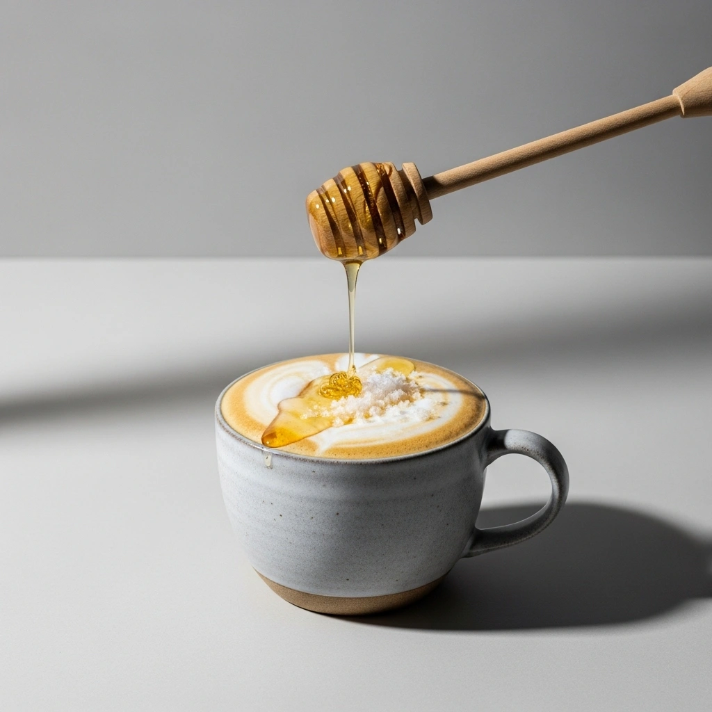 salted honey latte from mobile coffee cart