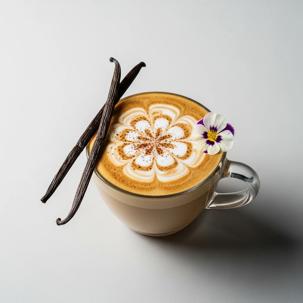 Vanilla Bean Latte from mobile coffee cart